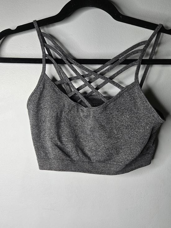Zenana Outfitters Other - Zenana Outfitters Gray Seamless Triple Criss Cross Bralette Medium
